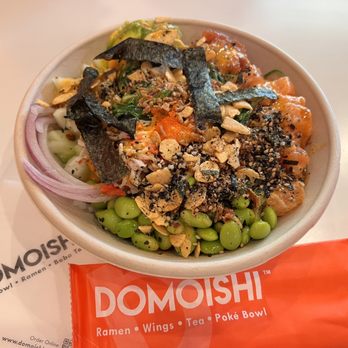 Domoishi - a bowl of food on a table - Bubble Tea Near Me - Miramar, Florida