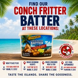 Jimmy Crack Conch Seafood - Buy conch fritter batter at local retail stores