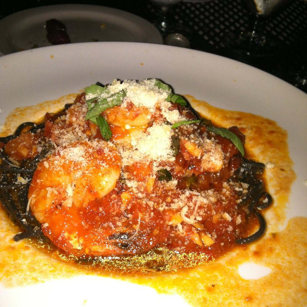 Focacceria - Shrimp Fra Diablo with black linguine - Italian Near Me - Basking Ridge, New Jersey Focacceria - Shrimp Fra Diablo with black linguine - Italian Near Me - Basking Ridge, New Jersey