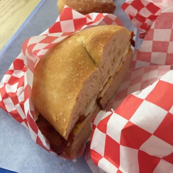 Sunrise Donuts - Bagel egg and Bacon. Nuff said - Donuts Near Me - Phoenix, Arizona