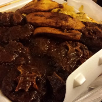 Hummingbird Carryout - Oxtail, rice and peas cabbage and plantain LARGE - Caribbean Near Me - Baltimore, Maryland