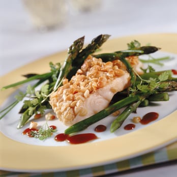 Christophers Kitchen - a plate of food with asparagus - Caterers Near Me - Morganville, New Jersey