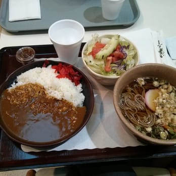Miyabi-Tei - Kake soba with curry and salad - Japanese Near Me - Costa Mesa, California Miyabi-Tei - Kake soba with curry and salad - Japanese Near Me - Costa Mesa, California
