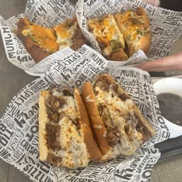 Philly Cheesesteaks & A French Dip - YUM! Philly Cheesesteaks & A French Dip - YUM!