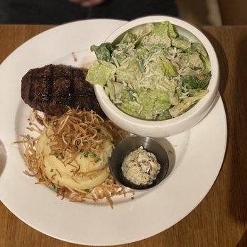 Earls Kitchen + Bar - Filet with mashed potatoes and Cesar Salad - New American Near Me - Miami, Florida Earls Kitchen + Bar - Filet with mashed potatoes and Cesar Salad - New American Near Me - Miami, Florida