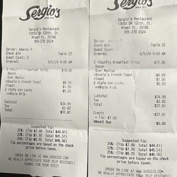 Sergio's Restaurant - Breakfast at Sergio's Restaurant Square (KENDALL) - Cuban Near Me - Miami, Florida