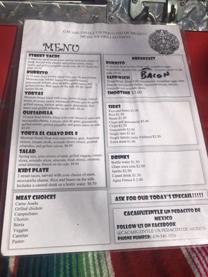 Menu photo 4 Rolling Taco Bentonville, AR