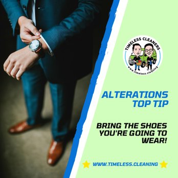 Timeless Cleaners - West Side - To get the best measurements, we recommend you bring the shoes you are going to wear with the outfit. - Dry Cleaning Near Me - Quartz Hill, California Timeless Cleaners - West Side - To get the best measurements, we recommend you bring the shoes you are going to wear with the outfit. - Dry Cleaning Near Me - Quartz Hill, California