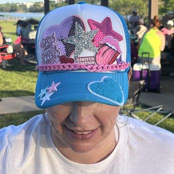 Bling It Boutique - Custom Trucker Caps! This is another example of one of our renowned custom trucker caps done during an outdoor expo. - Embroidery & Crochet Near Me - Colleyville, Texas Bling It Boutique - Custom Trucker Caps! This is another example of one of our renowned custom trucker caps done during an outdoor expo. - Embroidery & Crochet Near Me - Colleyville, Texas