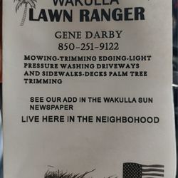 Wakulla Lawn Ranger - Their flyer