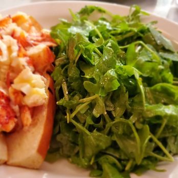 Neptune Oyster - Hot Lobster Roll with salad - Seafood Near Me - Boston, Massachusetts Neptune Oyster - Hot Lobster Roll with salad - Seafood Near Me - Boston, Massachusetts