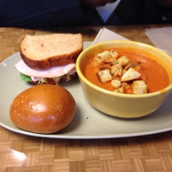 Panera Bread - Smoked turkey sanwich and Tomato basil soup - Salad Near Me - Conyers, Georgia