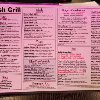 Parish Grill - Menu2 - Pizza Near Me - Metairie, Louisiana