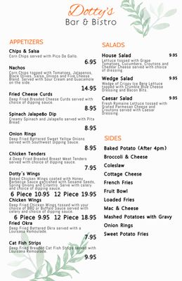 Menu photo 2 Dotty’s Bar & Bistro Cross Plains, WI