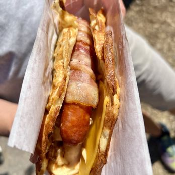 Minnesota State Fair - The bacon wrapped waffle dog. - Festivals Near Me - Saint Paul, Minnesota Minnesota State Fair - The bacon wrapped waffle dog. - Festivals Near Me - Saint Paul, Minnesota