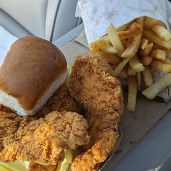 Louisiana Famous Fried Chicken - 3 Pc Chicken Strip Combo with Fries - Fish & Chips Near Me - Long Beach, California Louisiana Famous Fried Chicken - 3 Pc Chicken Strip Combo with Fries - Fish & Chips Near Me - Long Beach, California