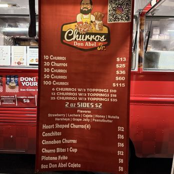 Churros Don Abel Jr. - Menu (Feb 2025) - Food Trucks Near Me - Long Beach, California Churros Don Abel Jr. - Menu (Feb 2025) - Food Trucks Near Me - Long Beach, California