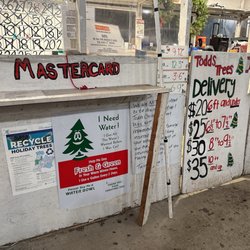 Todd's Christmas Trees - Front desk with delivery fees