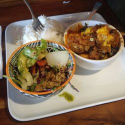 Bamboo Flute - Quinoa and avocado salad, mixed curries, and rice (not all vegan)