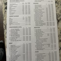 Canton China Restaurant - Menu