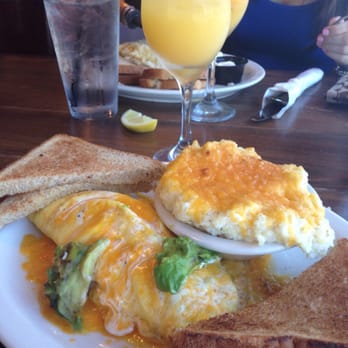 Barn 34 - Crab imperial omelette, cheesy grits, and mimosas. - Bars Near Me - Ocean City, Maryland