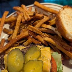Red Brick Tap & Grill - Smash burger & fries. Y'all, these fries are pretty delicious.