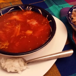 Birria (65 pesos) Jalisco style with beef and a sauce seasoned with a mixture of spices, & chiles
