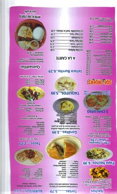 Menu photo 4 Taqueria Reyna Tapatia Converse, TX
