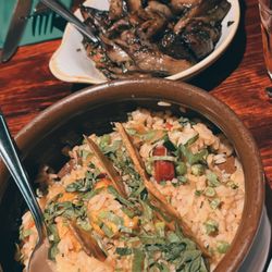 Casa do Frango - Garlic mushrooms and African rice