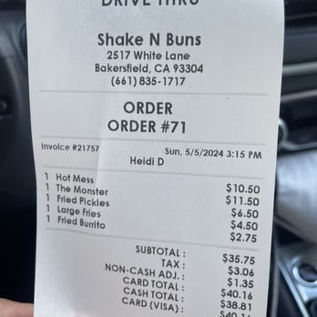 Shake 'N Buns - Menu 05/05/24 - Fast Food Near Me - Bakersfield, California
