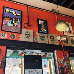 Wall at Two Boots Pizza.