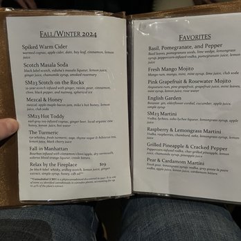SM23 - Cocktail Menu - Lounges Near Me - Morristown, New Jersey