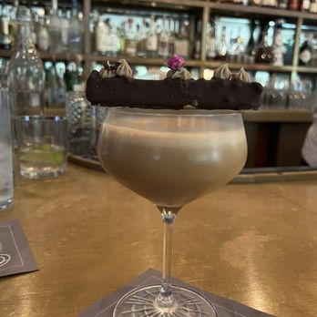 The Living Room - Pistachio espresso martini with an in house pistachio cookie. Heaven - American Near Me - Charleston, South Carolina The Living Room - Pistachio espresso martini with an in house pistachio cookie. Heaven - American Near Me - Charleston, South Carolina