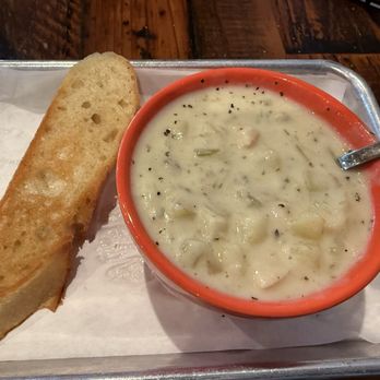 Salty Girls - Sequim Seafood - Cup of clam chowder. Very delicious! - Seafood Near Me - Sequim, Washington