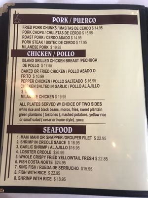 Menu photo 1 La Nina Restaurant Marathon, FL Menu photo 1 La Nina Restaurant Marathon, FL