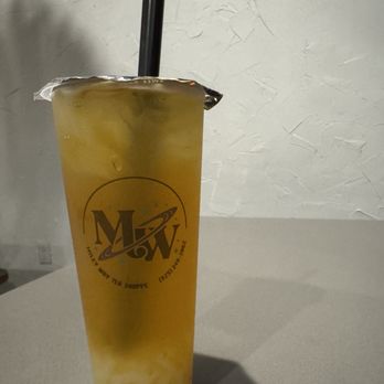 Milky Way Tea Shoppe - Honey Peach Green Tea with lychee jelly - Bubble Tea Near Me - Dublin, California Milky Way Tea Shoppe - Honey Peach Green Tea with lychee jelly - Bubble Tea Near Me - Dublin, California