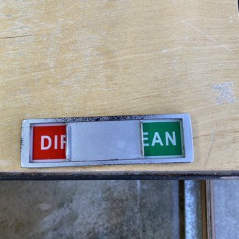 The Zipper - Table marker, can be moved to "clean" or "dirty." - American Near Me - Portland, Oregon The Zipper - Table marker, can be moved to "clean" or "dirty." - American Near Me - Portland, Oregon