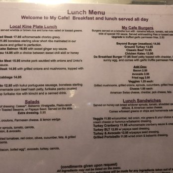 My Cafe - Menu - Breakfast & Brunch Near Me - Kapolei, Hawaii My Cafe - Menu - Breakfast & Brunch Near Me - Kapolei, Hawaii