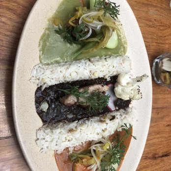 Las Quince Letras - Three kinds of mole plate - Oaxacan Near Me - Oaxaca, OAX Las Quince Letras - Three kinds of mole plate - Oaxacan Near Me - Oaxaca, OAX