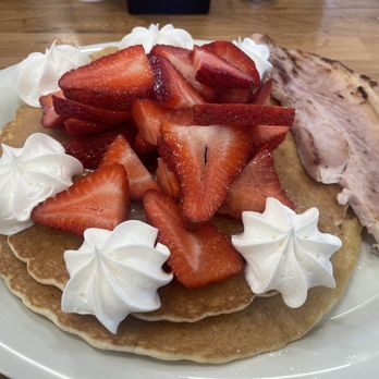 Sunrise Eatery - Two pancakes with ham on the side - American Near Me - Zephyrhills, Florida