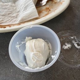 This tiny scoop of sour cream was $2.50! And I had ordered a 23$ burrito!