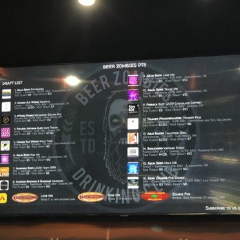 Beer Zombies Draft Room - Beer menu - Beer Bar Near Me - Las Vegas, Nevada Beer Zombies Draft Room - Beer menu - Beer Bar Near Me - Las Vegas, Nevada
