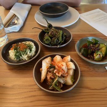 Jeju Restaurant - Banchans - eggs, radish cucumbers, peppers - Korean Near Me - Portland, Oregon Jeju Restaurant - Banchans - eggs, radish cucumbers, peppers - Korean Near Me - Portland, Oregon