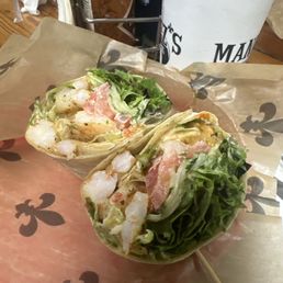 Shrimp wrap is amazing. Shrimp wrap is amazing.