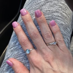 Acrylic tips with dip powder Acrylic tips with dip powder
