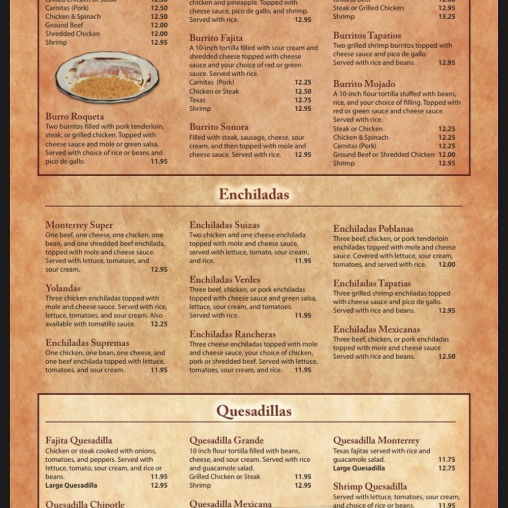 Monterrey - Menu - Mexican Near Me - Greensboro, North Carolina Monterrey - Menu - Mexican Near Me - Greensboro, North Carolina