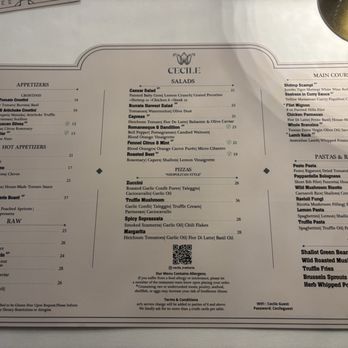 Cècile Trattoria - Menu - March 2025 - Italian Near Me - Glendale, California Cècile Trattoria - Menu - March 2025 - Italian Near Me - Glendale, California