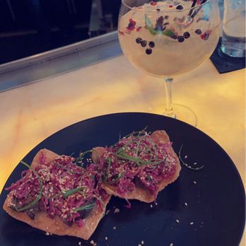 TRIS - Wagyu Tostadas - New American Near Me - The Woodlands, Texas TRIS - Wagyu Tostadas - New American Near Me - The Woodlands, Texas