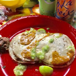 Mulas with both Avocado and habanero sauce.