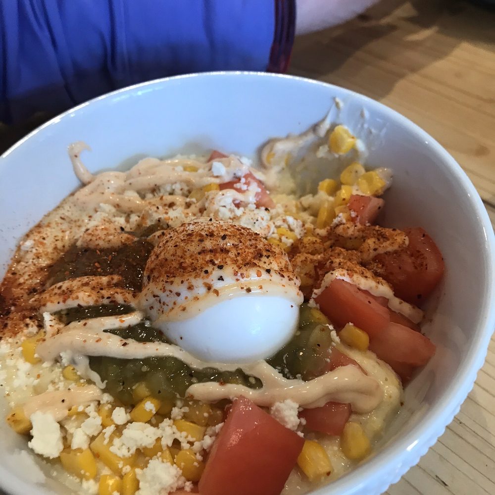 Bagel Miller - Elote Grits Brunch Dish - Comfort Food Near Me - Chicago, Illinois Bagel Miller - Elote Grits Brunch Dish - Comfort Food Near Me - Chicago, Illinois